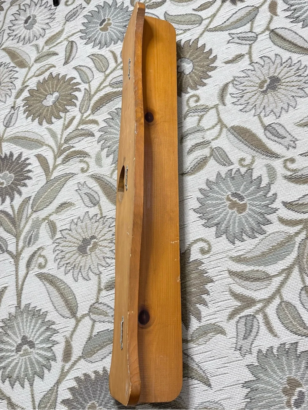 Large Vintage Heart Shelf Wood Wooden 6 Peg Hooks 36” 3 Feet Long